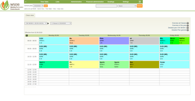 Timetable